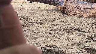 4K! Misscreamy Teacher Handjobs My Cock Under Public Umbrella in the Rain!