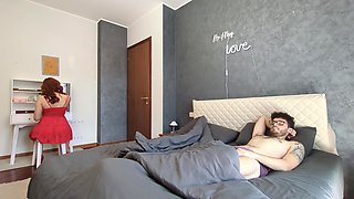 POV: Sharing Bed with My Young Slutty Stepmom, Creampie (dia Ita) (eng Sub)