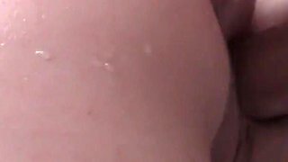 He enters the bathroom suddenly and puts his big cock in his stepsister's ass