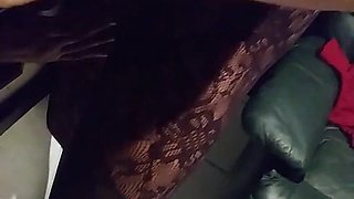 Hot MILF Gives Glory Hole Blow Job While Hubby Jacks off
