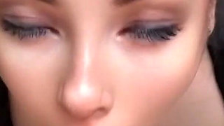 My Sweet Girl Gets Cum on Her Face! Blowjob with Red Nails