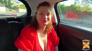 Charlotte, Gorgeous Redhead, Gets Fucked by Two Dudes