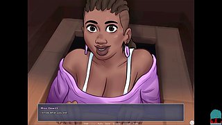 Comic featuring big boobs and a gameplay walkthrough