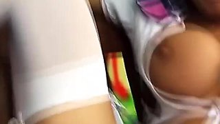 Busty Blonde Stacey Saran Rides Long-haired Guy's Cock Before Facial Cumshot