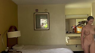 Homely girl with big tits finally gets some action at her house