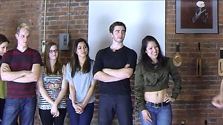 Teen Brunette Gets Spanked & Strips After Losing Bet to Neighbor - Dante, Cass, Avi, Thomas & Lydia