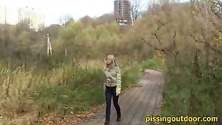 Pissing in open place