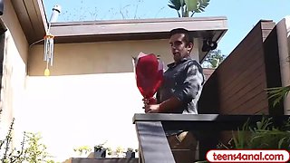 Virgin teen girlfriend gives up her ass to her boyfriend