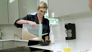 MIILF Cory Chase with glasses wants to be fucked in the kitchen