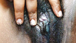 Pussy Fingering by house owner while his wife went for shopping and cuming with Maid