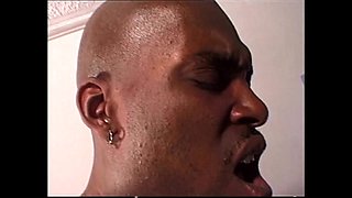 MILF with Big Nipples Fucked and Cummed on Face by Two Monster Black Cocks