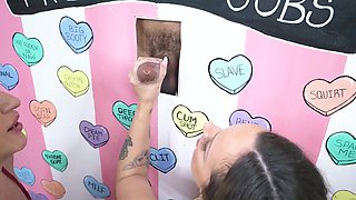 Gorgeous wantons gloryhole adult smutty movie