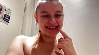 Girl in latex fucking in the locker room
