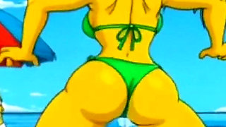 Beach Bitch 2: Pussy Full of Cum. Cartoon Simpsons Parody.