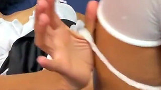 The new maid is interviewed by the husband