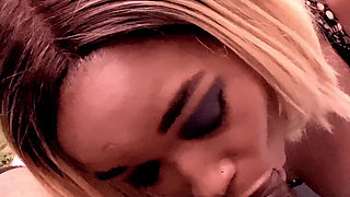 Pussy Play and Sloppy Head Outside with Nina Rivera