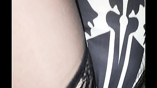 The hottest step mom in stockings enticed step son to fuck her!