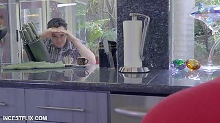 Jaye Summers - Perverted Brother Taps That Booty, After His Stepsister Does Kitchen Duty
