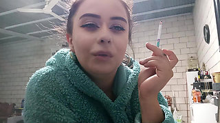 I Smoke in a Plush Hoodie