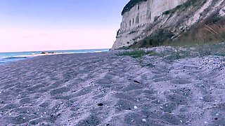 Beach fun with a petite babe - anal, cumshot and more!