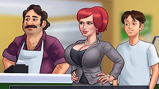 Busty storyteller brings summer vibes to life with a sexy twist