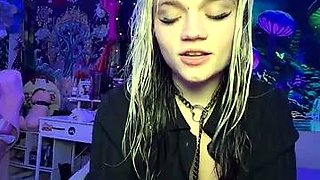 Naughty blonde teen girl loves to use her toy