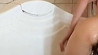 I Bathed My "jungle" in a Jacuzzi. Hairy Woman Wery Wet