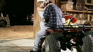 Playful and hot cowgirl wants to suck dick in the garage