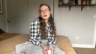 Gorgeous hairy babe solo emotional scene