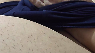 Step mom hand pulled out step son dick uunderwear touching his dick