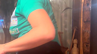 Ass Slaps & Cameltoe Play on the Bench