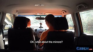 Czech sex - schoolgirl gives Sloppy Blowjob and great stand up doggy style
