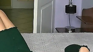 Blonde Wife Having a Relaxing Afternoon in Bedroom