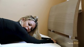 After hot stuck blonde was fucked by her step-bro she decided to fuck her step-mom