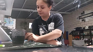 Sexy PAWG Smoking Cigarette