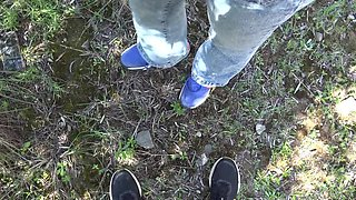 Turkish Stepmom Lets Step Son Cum on Her Hairy Pussy - Outdoor Beach Sex