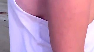 Wifey Flashing Tits at the Sunset