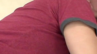 Kinky babysitter with tattoos gets horny and rides a massive cock on the sofa