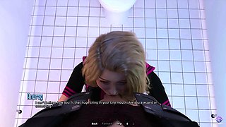 Horny 18 Year Old School Girl Hot Sex in Public toilet - 3D Hentai Animated Porn - Life in Santa County