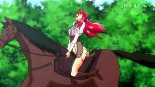 Horny anime girls exciting sex scene
