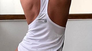 Hot blonde glamour babe solo plays to pleasure her hot body