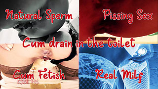 Sperm Drain 8. French MILF Drains Cum in Bathroom! X-ray Design.