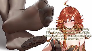 Mavuika's enticing invite for some naughty fun, featuring foot worship and female domination