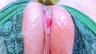 Strawberry Pink Pussy: Fingering her perfect Clit