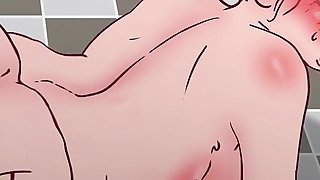 Bulma Urinated in the Toilet and Fell - She Woke up with a Dick Right Under Her Nose! Dragon Ball Hentai Cartoon Parody!