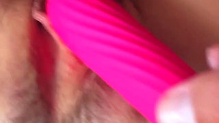 Baby Loves Lots of Pleasure at Once, She Jerks off Her Clit with a Vibrator While I Fuck Her.