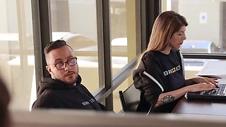 Markus Dupree And Nicolette Shea - The Office Lady Cums On Cute Coworkers Huge Cock
