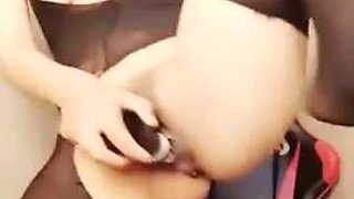 Hot Asian with Hairy Pussy Cums And Squirts