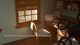 Sex with my neighbour aunt in the office room.The love of temptation