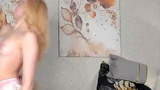 Curly Blonde Teen Records Solo Dildo Masturbation More at